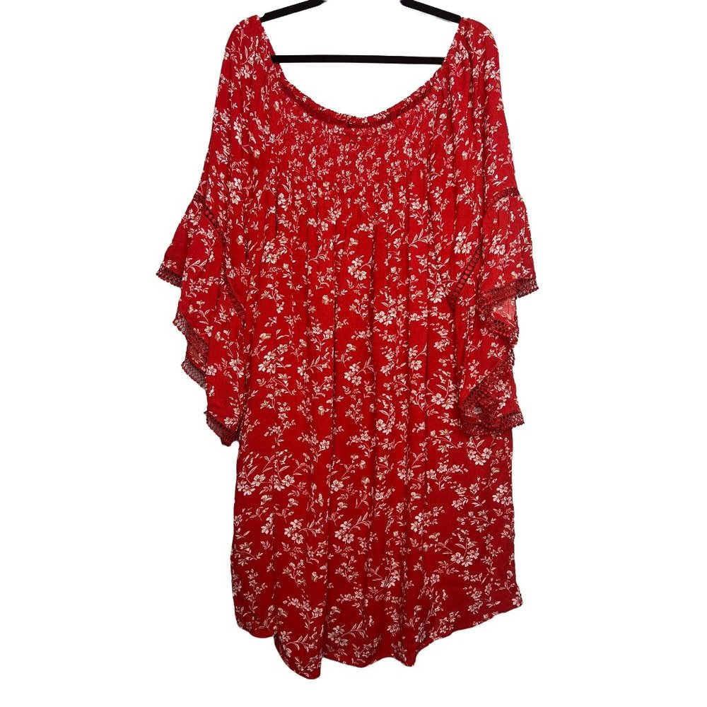 Floral Red Dress